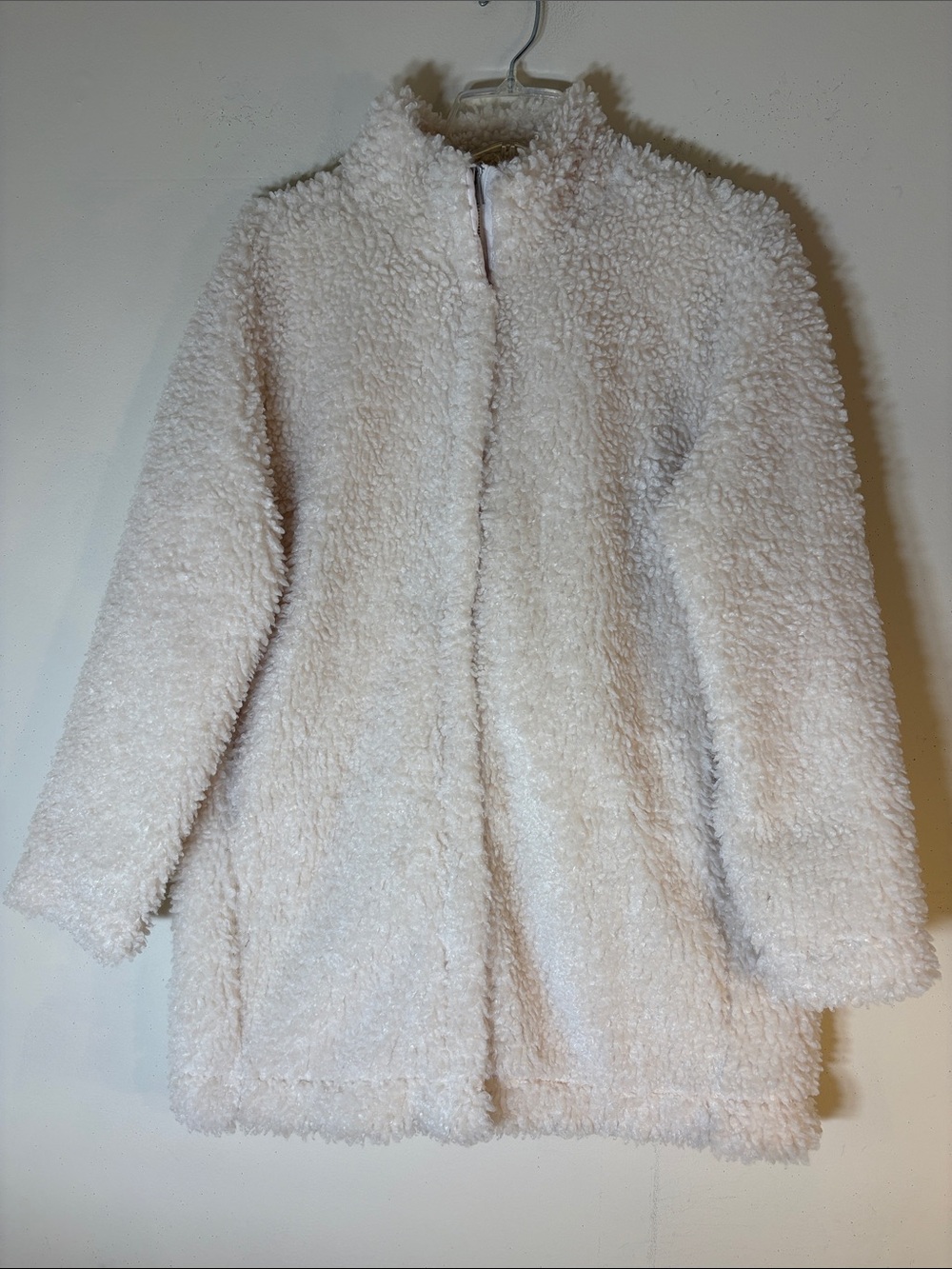 Banana Republic Cream Faux Sherpa Zip Jacket